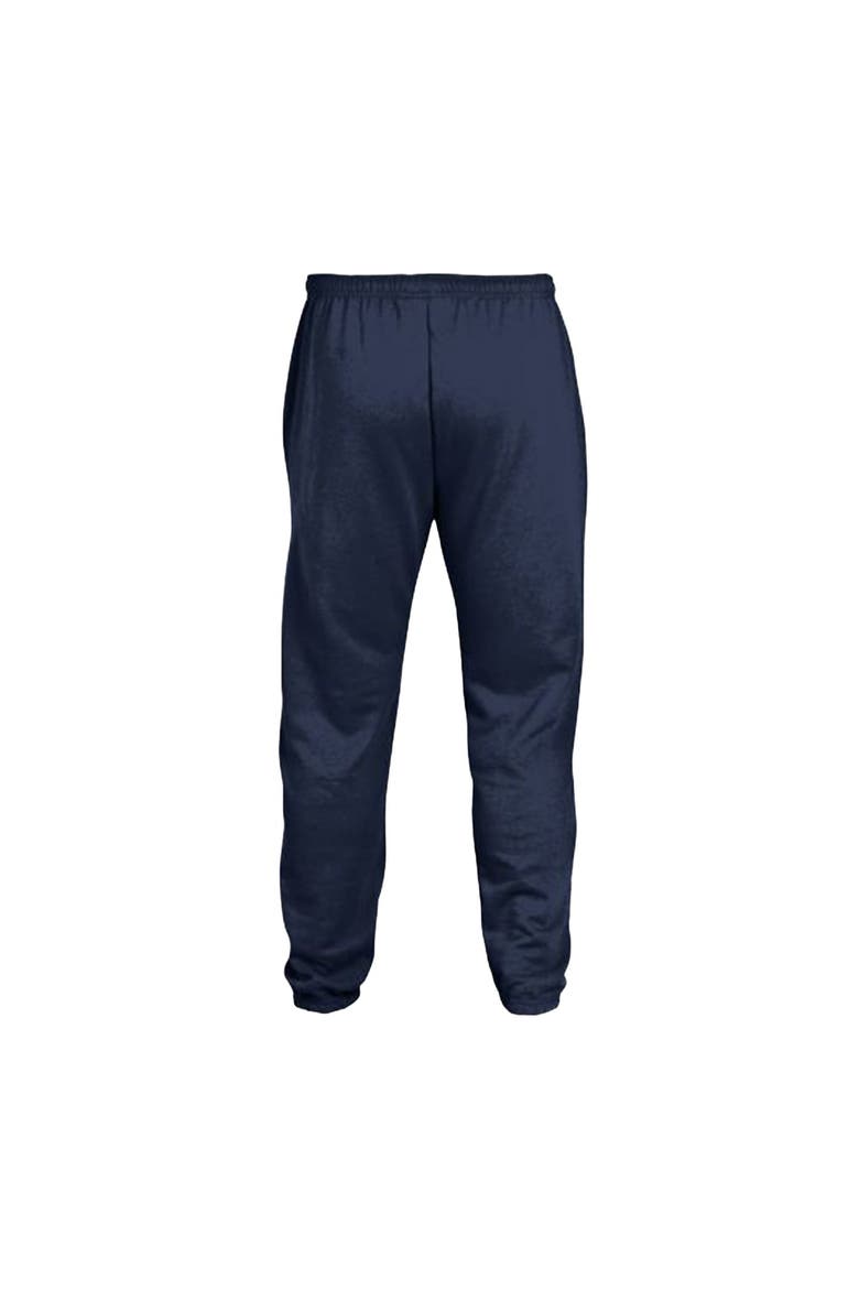 Men's Champion  Navy Michigan Wolverines Powerblend Banded Fleece Sweatpants, Alternate, color, Navy