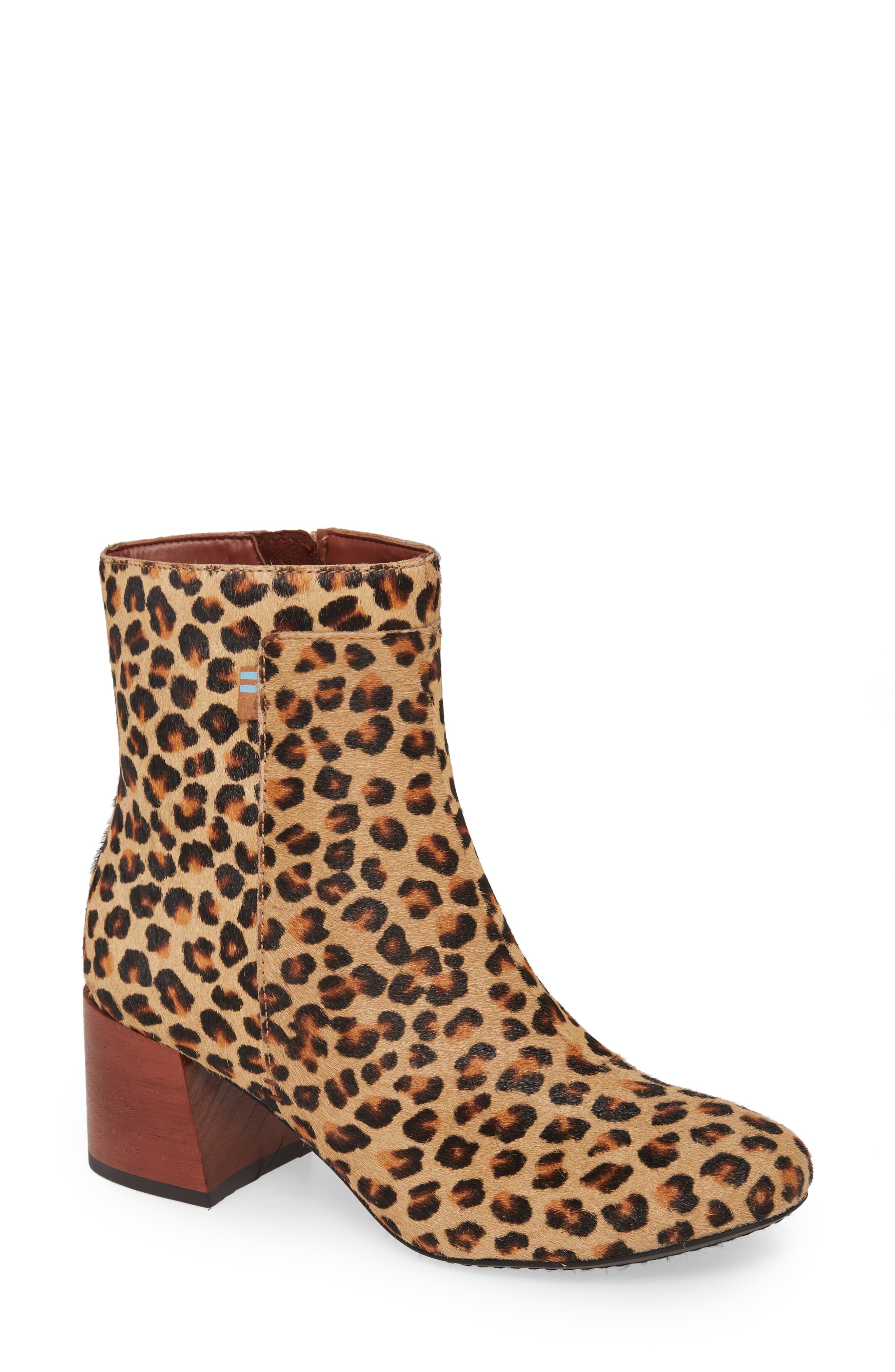 Emmy Bootie, Main, color, LEOPARD PRINT CALF HAIR