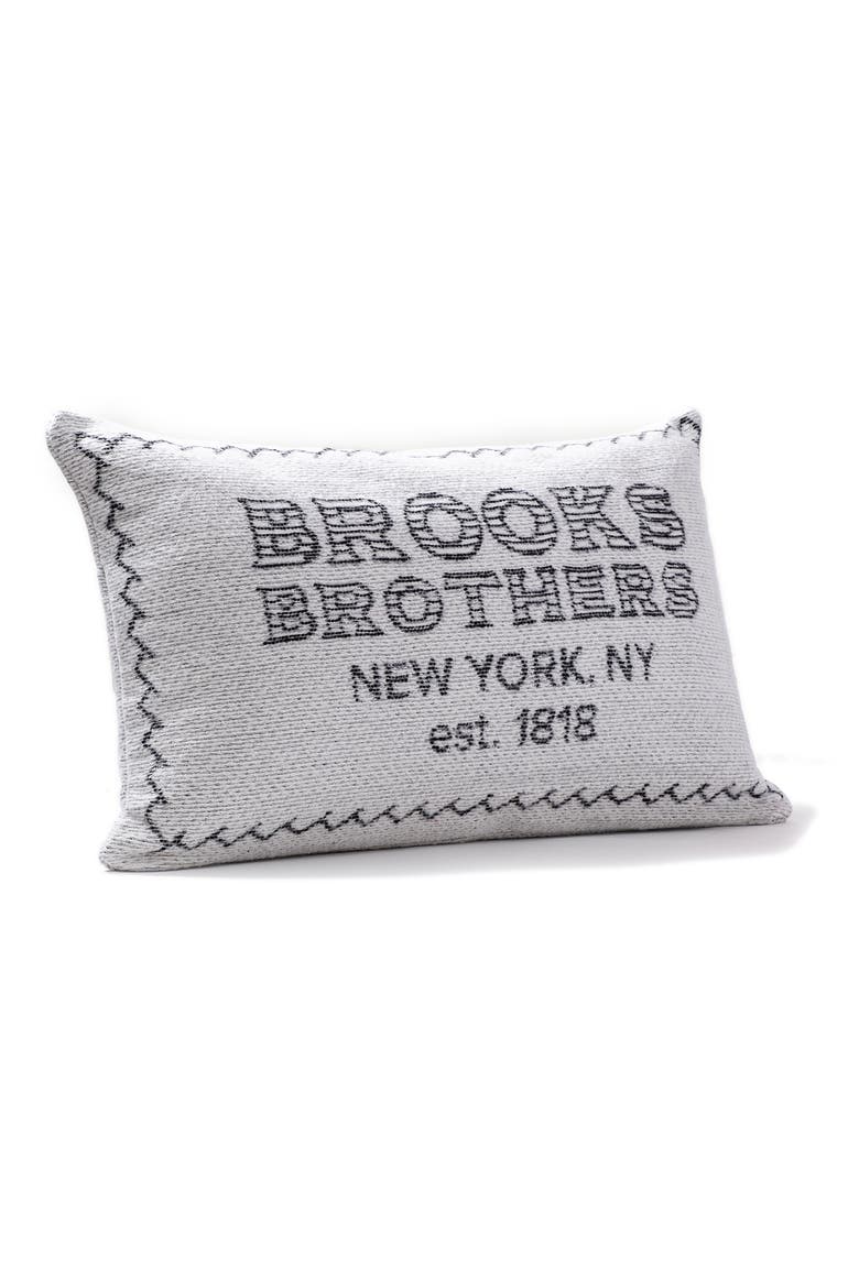 Logo Decorative Lumbar Throw Pillow, Alternate, color, WHITE