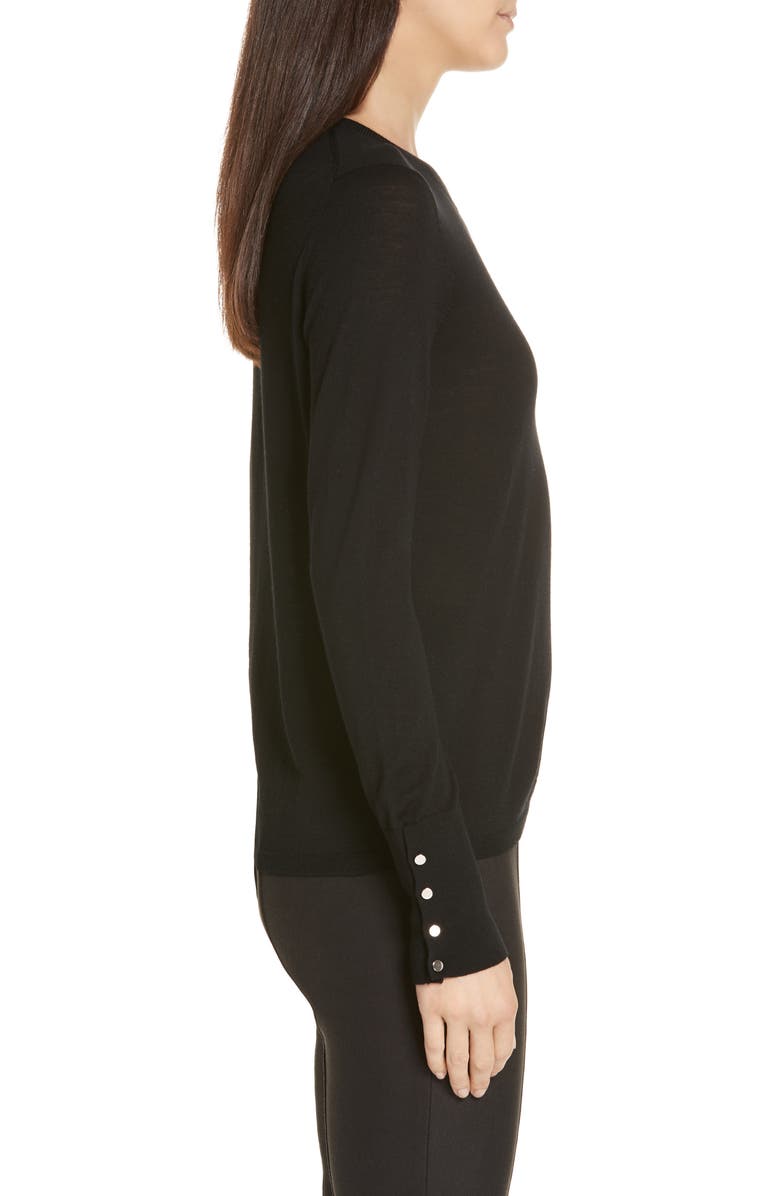 BOSS Frankie Cuff Detail Wool Sweater, Alternate, color,