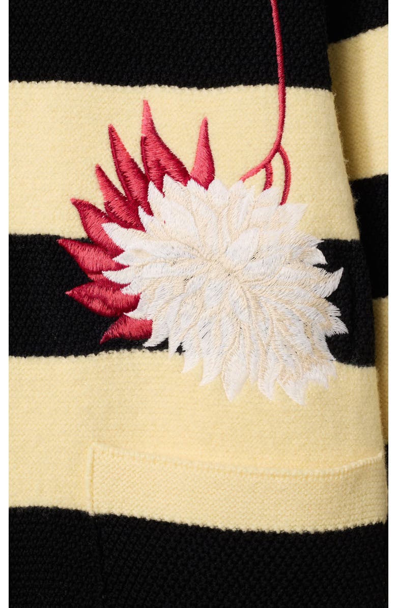 La DoubleJ Derby Cardigan, Alternate, color, Derby Black/Yellow
