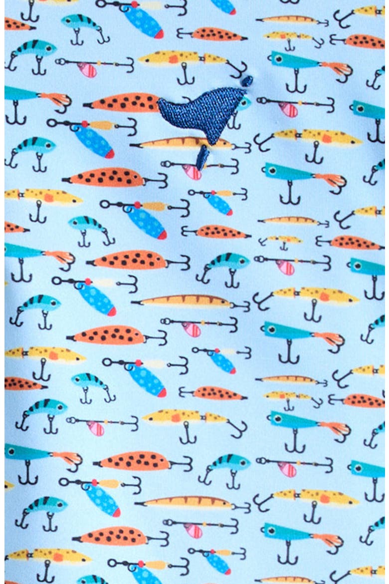 Kids' Fishing Lures Print Polo, Alternate, color, PASTEL BLUE