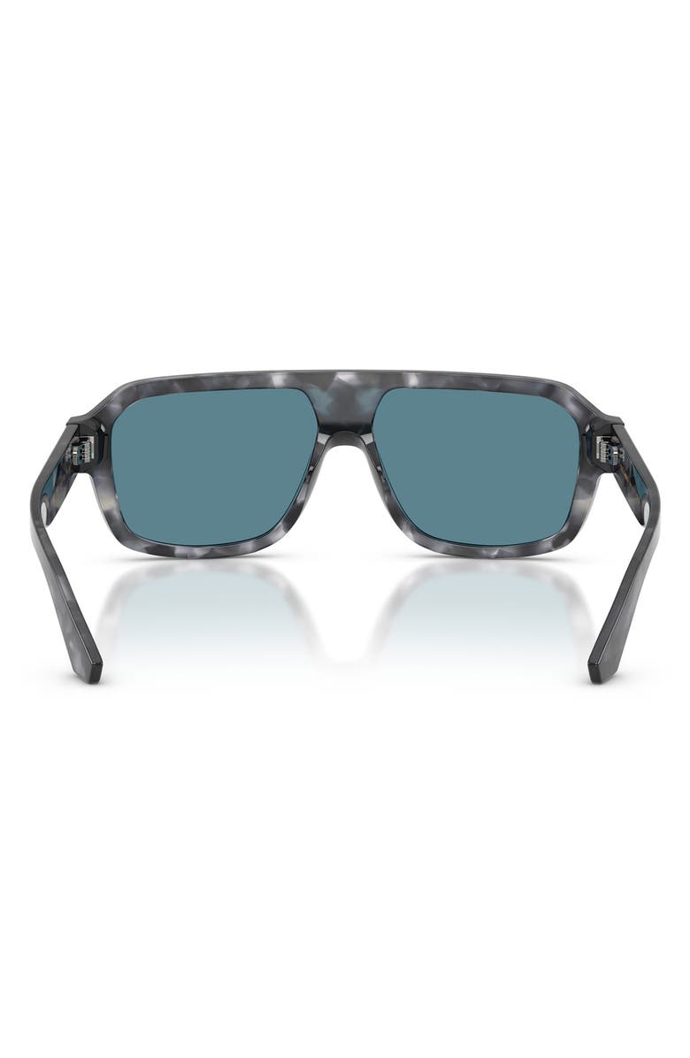 Dolce&Gabbana 127mm Pilot Sunglasses, Alternate, color, Grey Havana / Grey