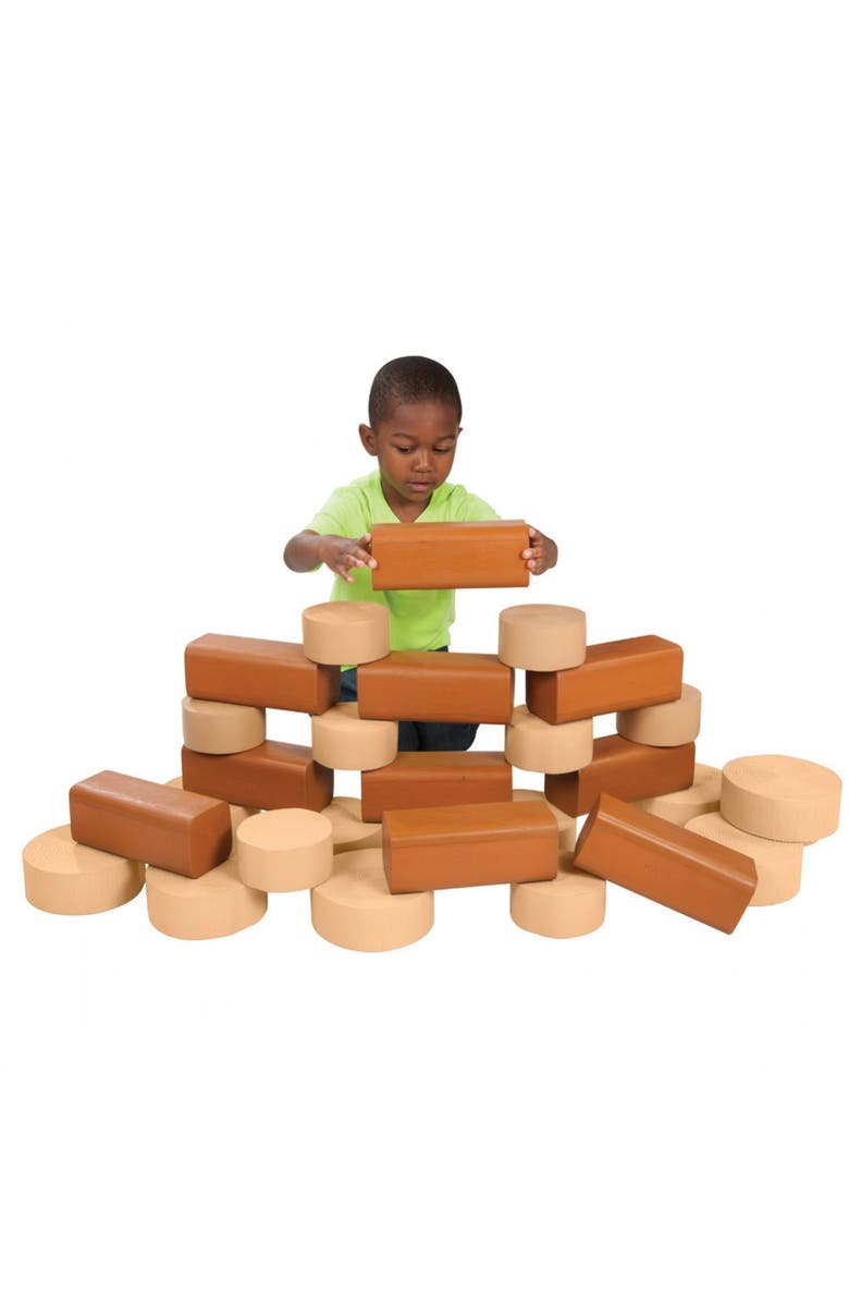 Kaplan Early Learning Company Timber & Crosscut Builders - Set of 30, Main, color, Multicolor
