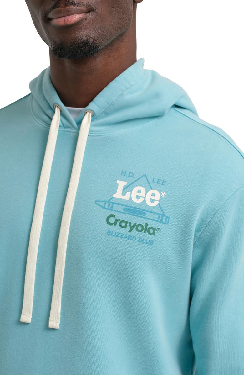 Lee x Crayola Logo Graphic Hoodie, Alternate, color, Blizzard Blue