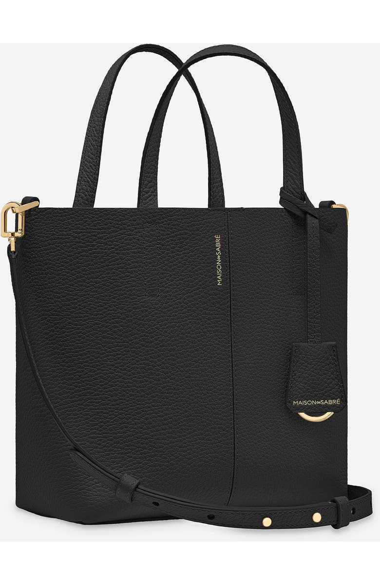MAISON de SABRÉ Small Leather Soft Tote, Alternate, color, Rouge Noir