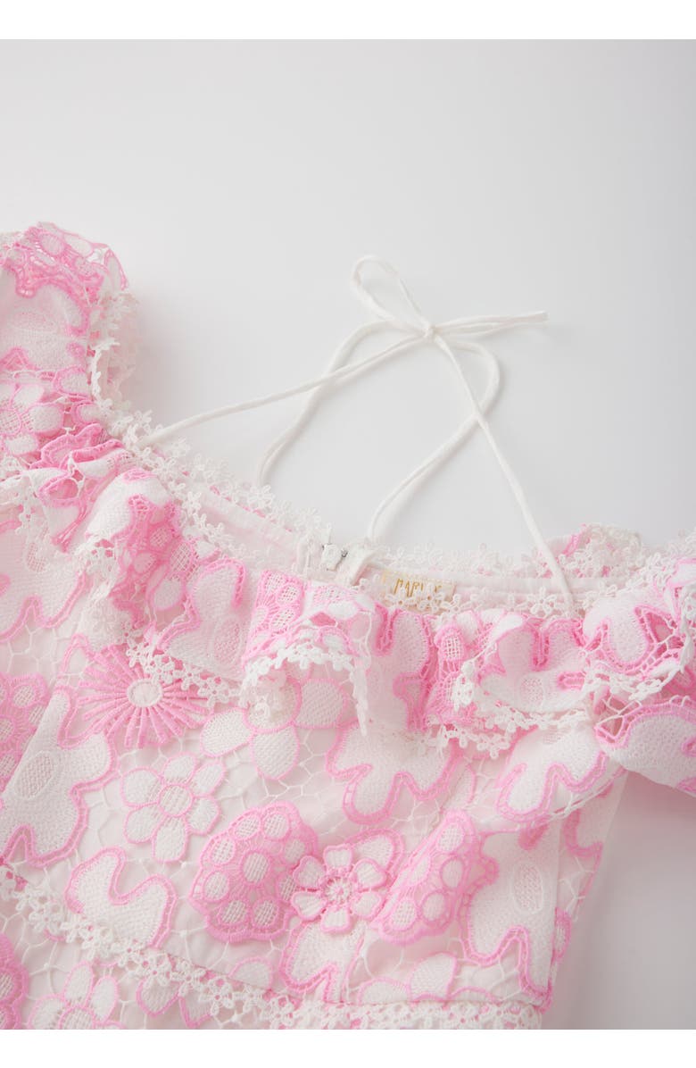 Marlo Kids Haley Embroidered Mini Dress, Alternate, color, Pink