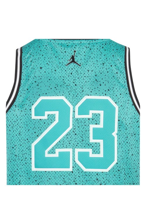 Jordan Kids' Play Off Speckle Sleeveless Mesh Jersey In Washed Teal