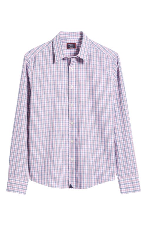 Untuckit Dolcetto Plaid Wrinkle Free Cotton Button-up Shirt In Pink