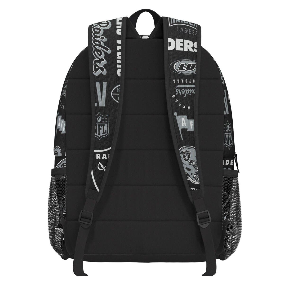 Las Vegas Raiders Backpack and Lunchbox Set, Alternate, color, Black