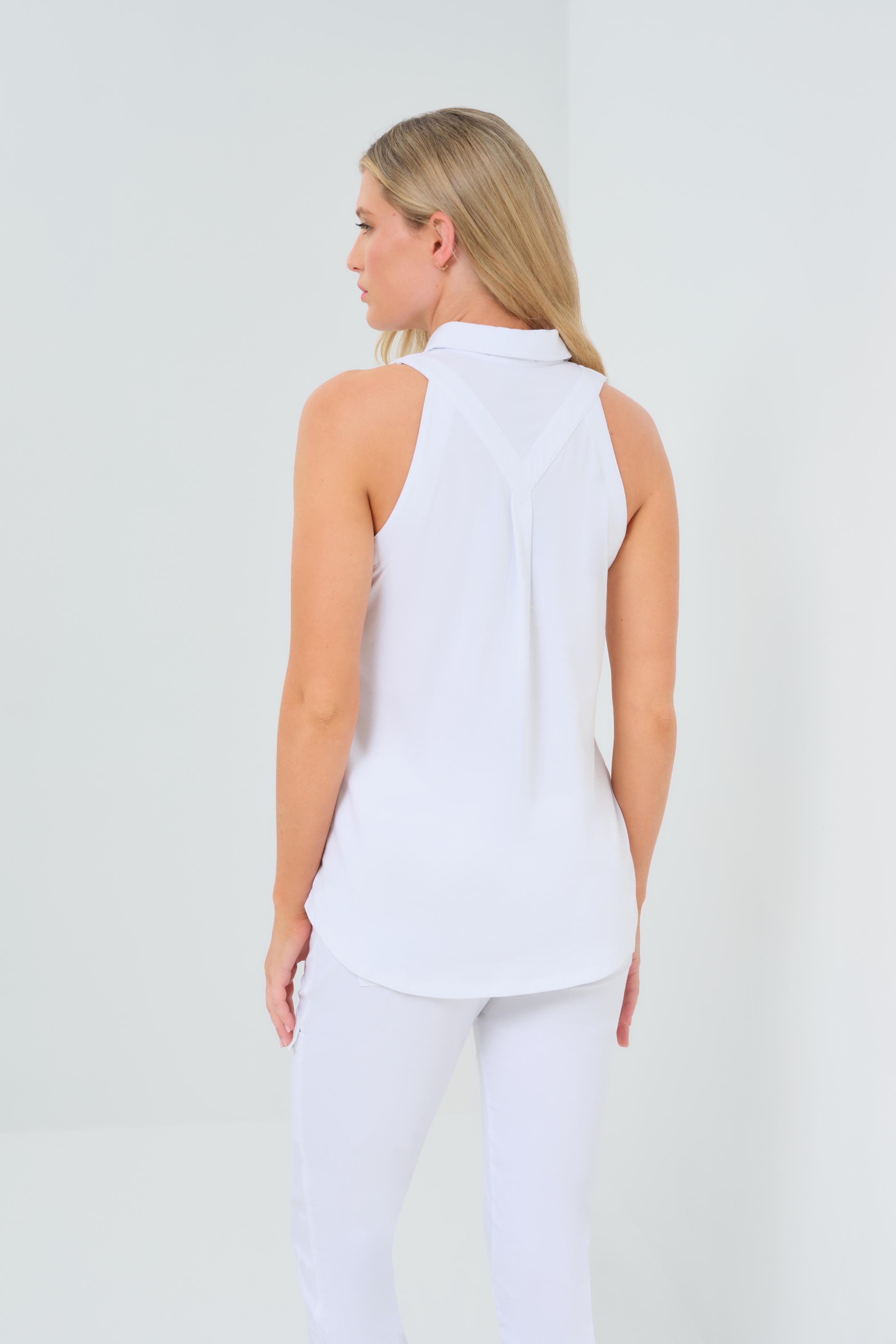 Elise Sleeveless Button Up Top - image 2