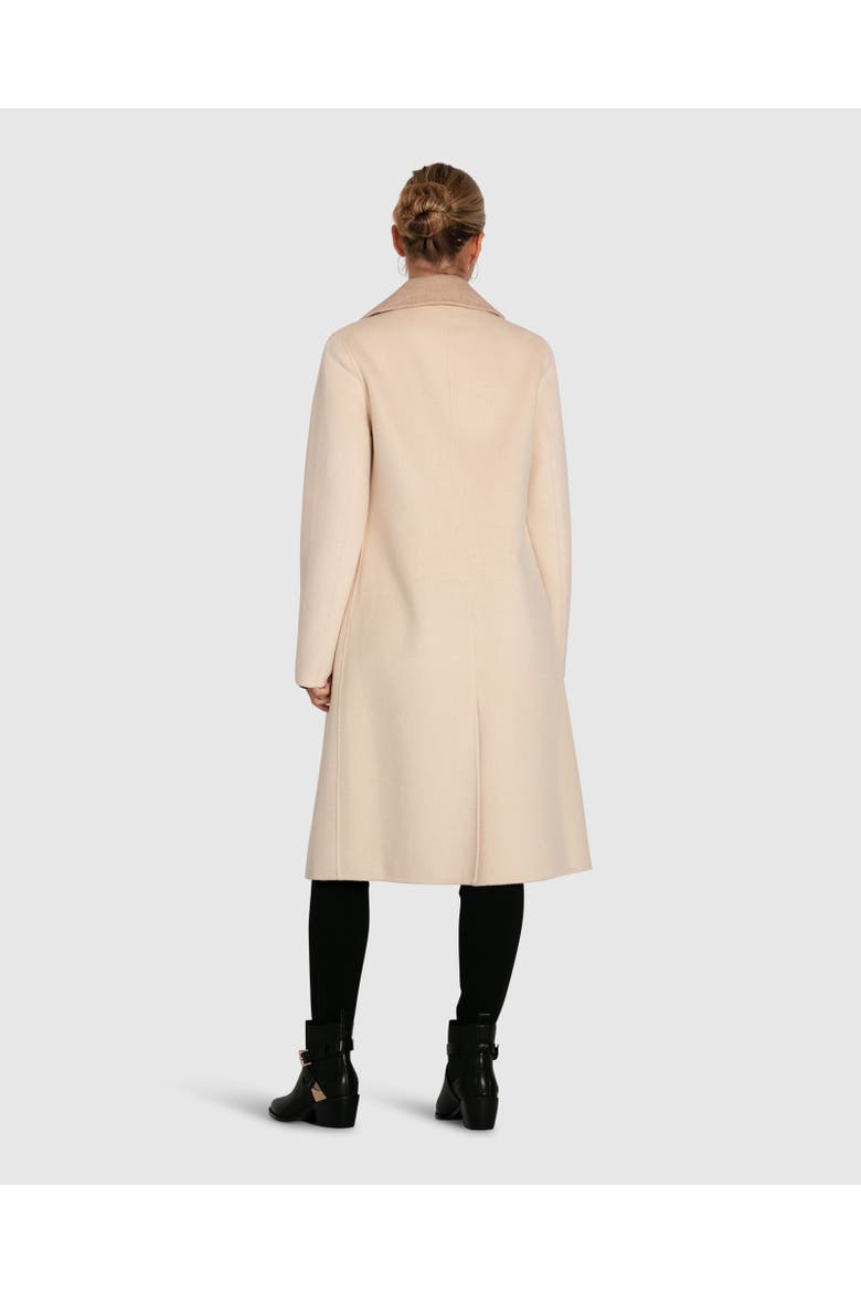 Lexington Two-Tone Wool Blend Coat, Alternate, color, Beige