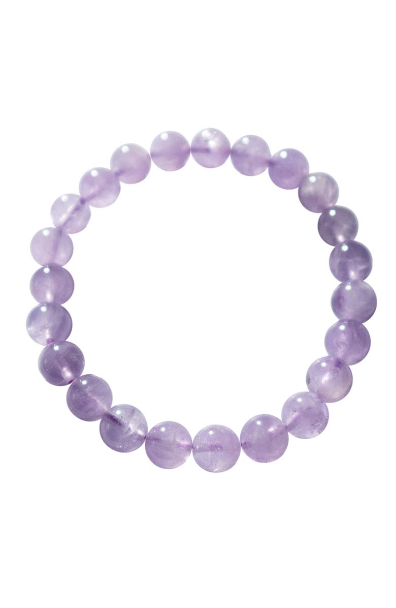 seree Billie Beaded jade stone bracelet, Main, color, Purple