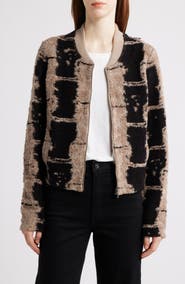 NIC+ZOE Textured Knit Bomber Jacket