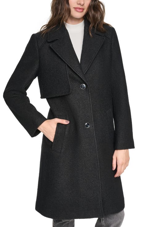 Besette Boiled Wool Blend Coat