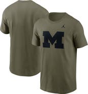 Jordan Brand Men's Jordan Brand Olive Michigan Wolverines 2024 Military Appreciation Tonal Logo Performance T-Shirt