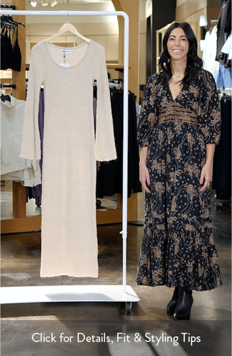 Larne Long Sleeve Maxi Sweater Dress, sales video thumbnail