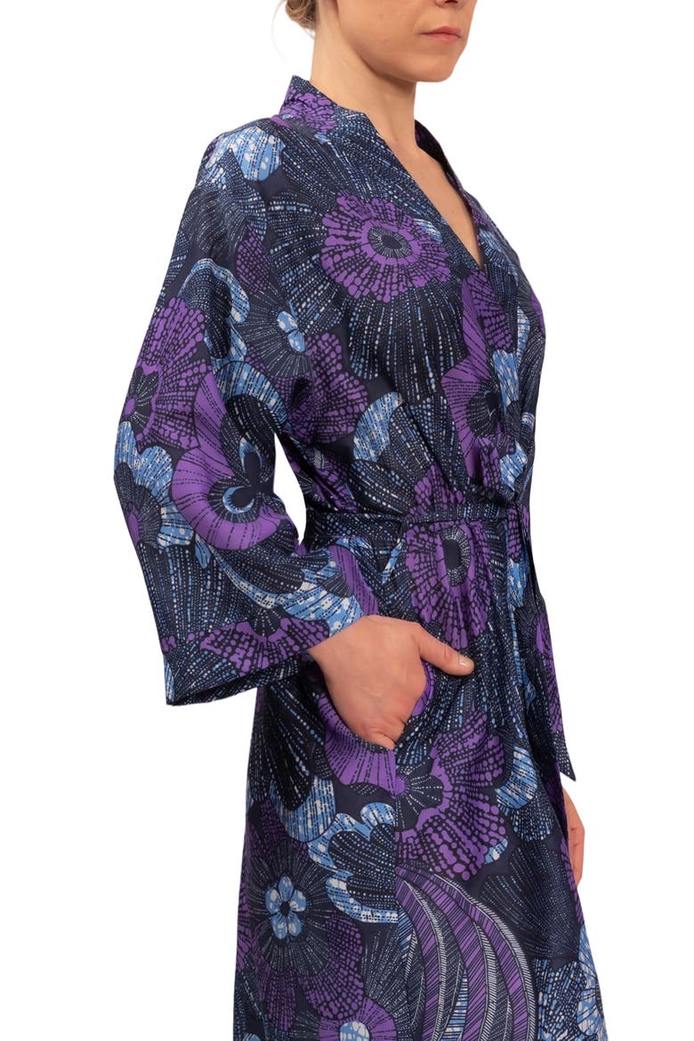 Colette Cotton Robe, Alternate, color, MIDNIGHT GARDEN