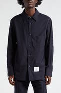 Thom Browne Four-Bar Slim Fit Wool Shirt