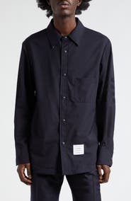 Thom Browne Four-Bar Slim Fit Wool Shirt