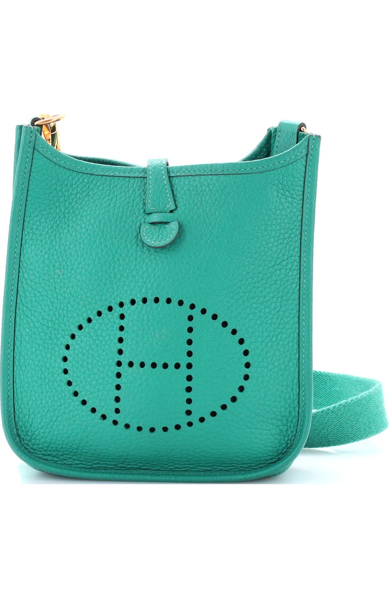 Pre-Owned Hermes Evelyne Bag Gen III Clemence TPM, Main, color, Vert Verone