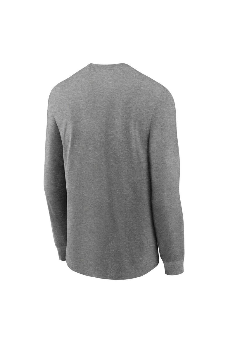 Men's Nike Heathered Charcoal Los Angeles Rams 2021 NFC Champions Team Slogan Long Sleeve T-Shirt, Alternate, color, Heather Charcoal