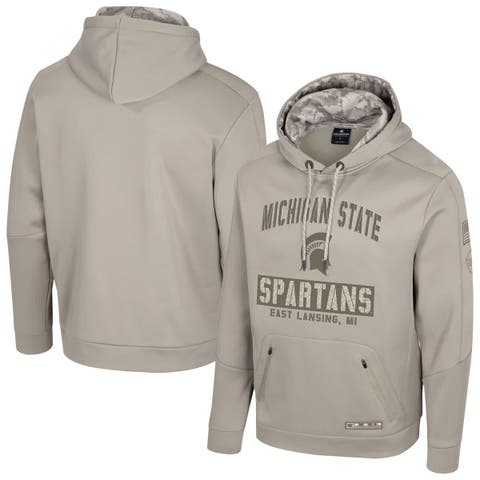 Men's Colosseum  Oatmeal Michigan State Spartans Operation Hat Trick Battalion Hoodie