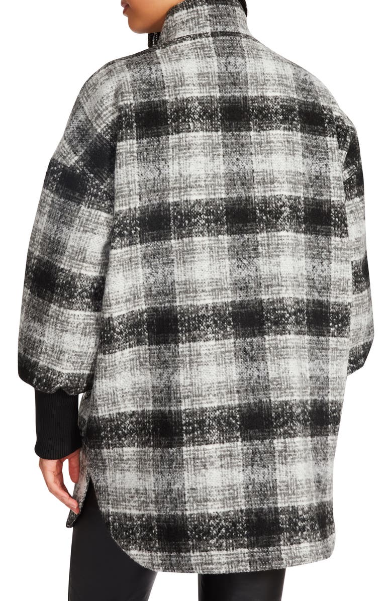 Steve Madden Plaid Times Longline Jacket, Alternate, color, 