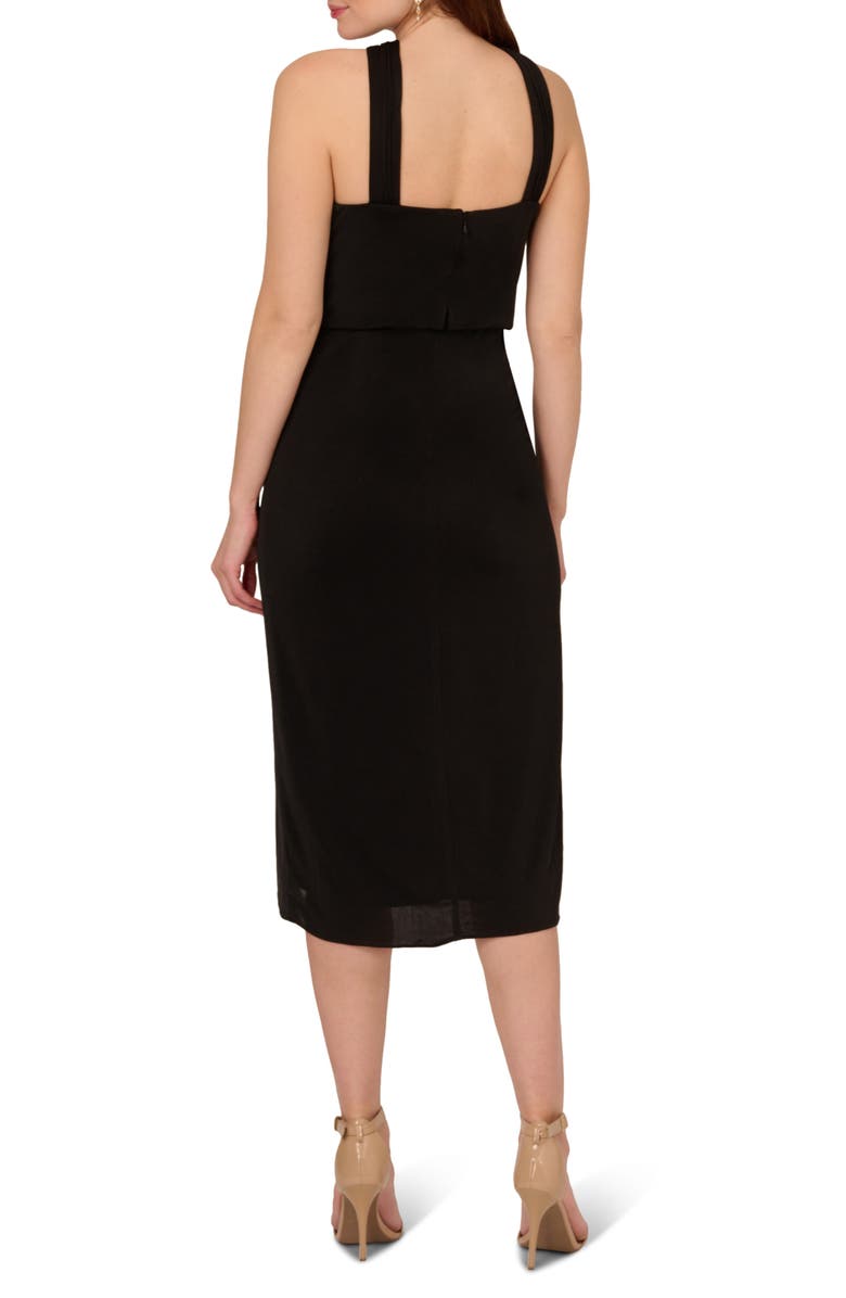 Adrianna Papell Halter Neck Knit Cocktail Dress, Alternate, color, 