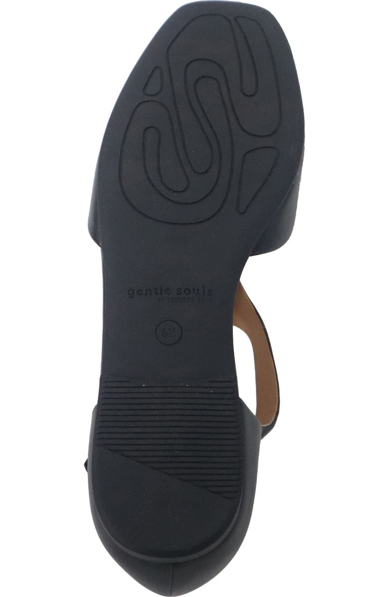 Gentle Souls Wyatt T-Strap Flat, Alternate, color, Black Leather