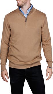 TailorByrd Fine Knit Quarter Zip Sweater