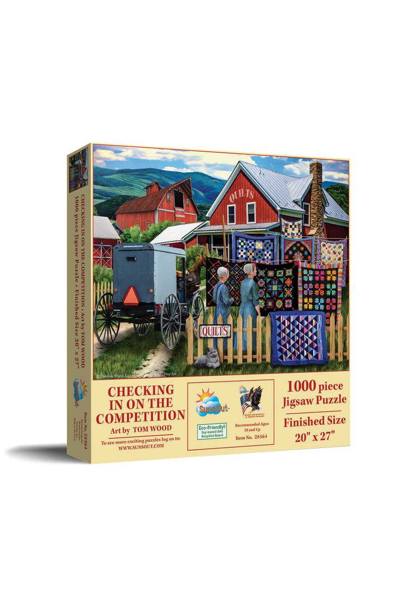Checking in on the Competition 1000 piece Jigsaw Puzzle for Adults, Main, color, Multicolor