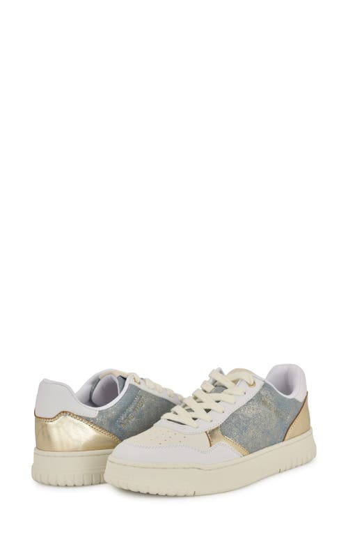 Shop Nine West Nenya Sneaker In Platino/denim