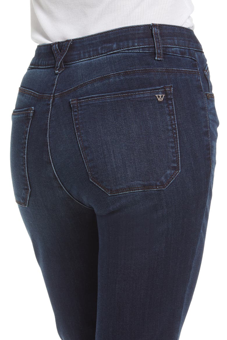 'Ab'Solution Raw Hem Slim Straight Jeans, Alternate, color, INDIGO