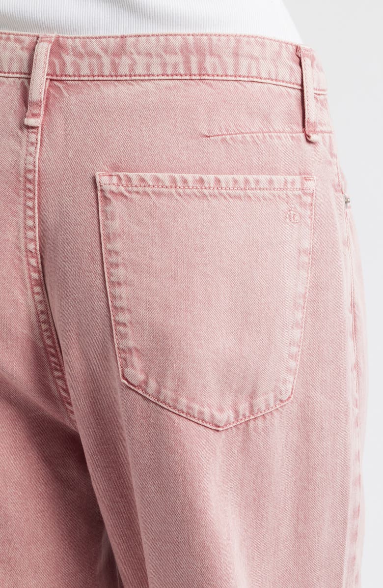 rag & bone Featherweight Phoebe Drawstring Wide Leg Jeans, Alternate, color, Raspbery