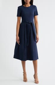 Eliza J Bow Detail Midi Dress