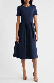 Eliza J Bow Detail Midi Dress