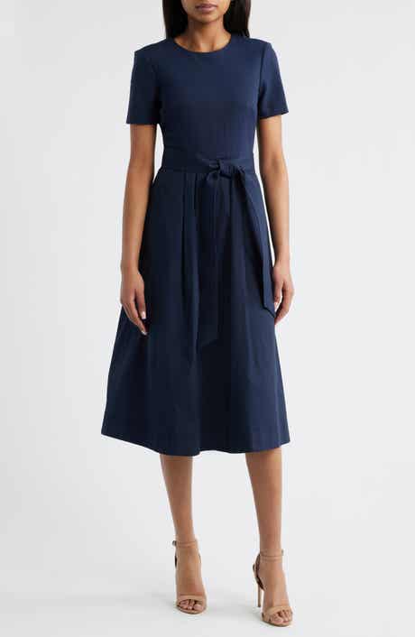 Eliza J Bow Detail Midi Dress