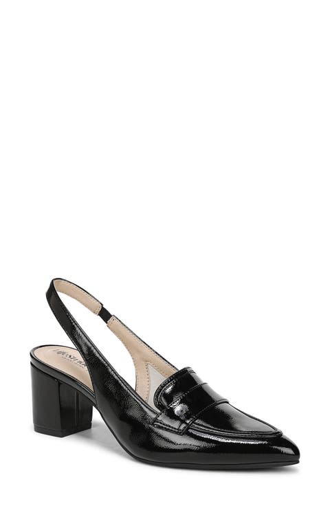 Angel Slingback Pointed Toe Loafer Pump