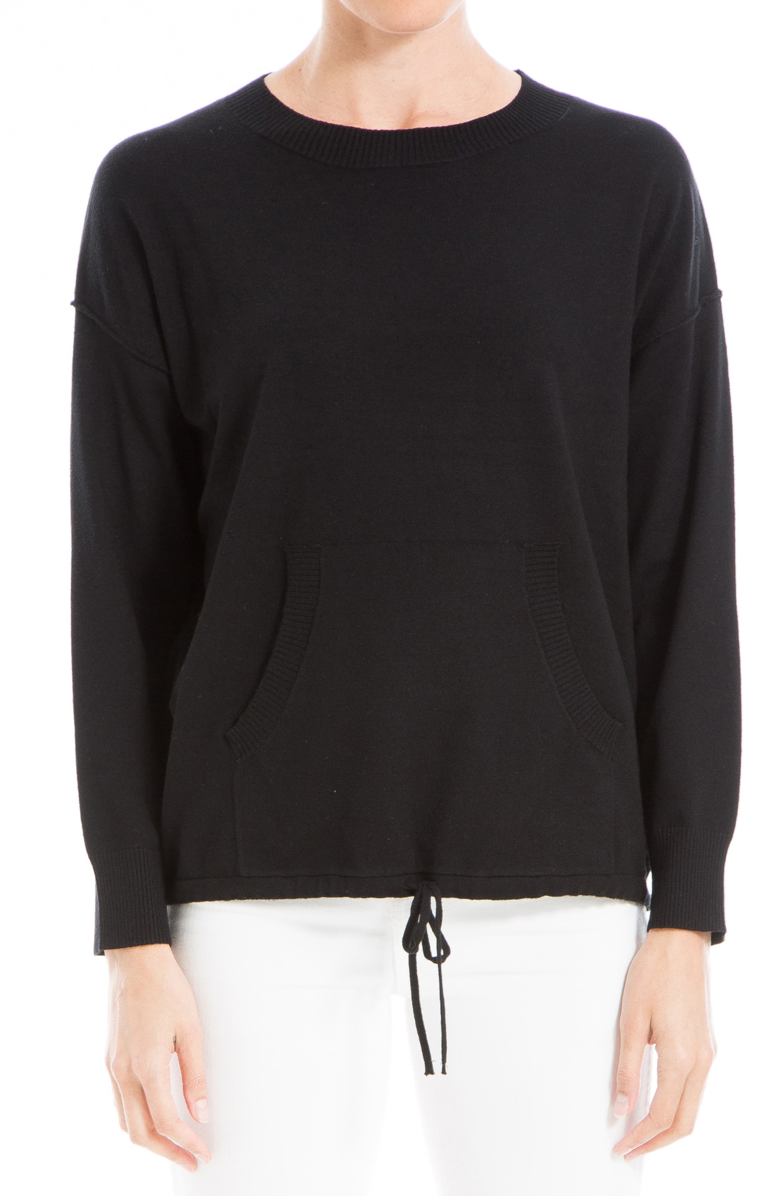 MAX STUDIO Drawstring Hem Pullover Sweater
