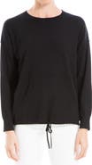 MAX STUDIO Drawstring Hem Pullover Sweater