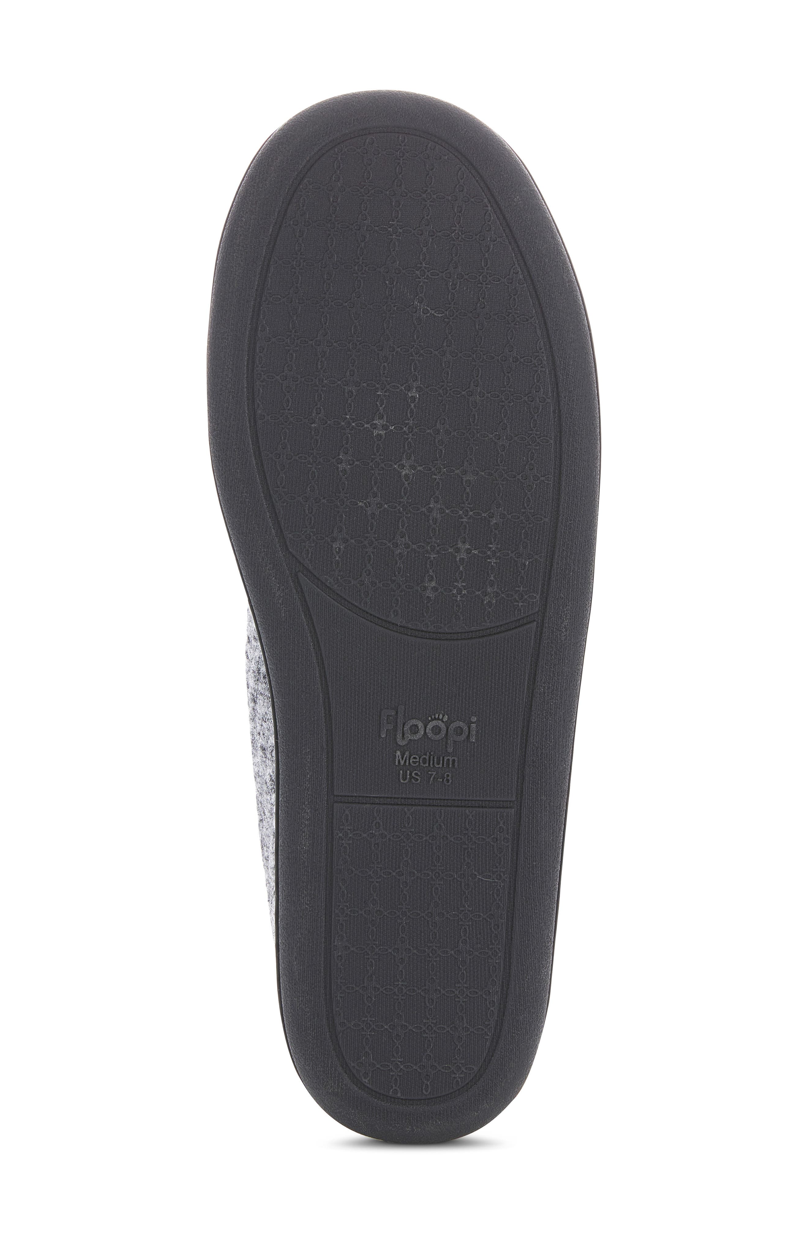 FLOOPI Chloe Quilt Fleece Slipper, Alternate, color, Black