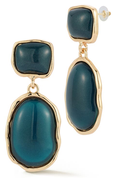 Faux Stone Drop Earrings
