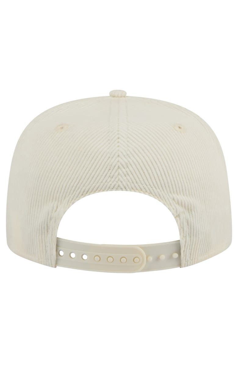 New Era Men's New Era Cream Cincinnati Reds Throwback Bar Golfer Corduroy Snapback Hat, Alternate, color, 