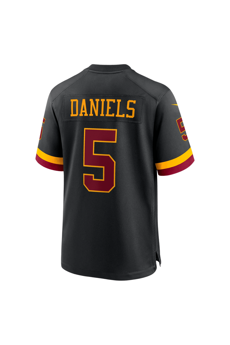 Men's Nike Jayden Daniels Black Washington Commanders Hail Raiser Alternate Game Jersey, Alternate, color, Black