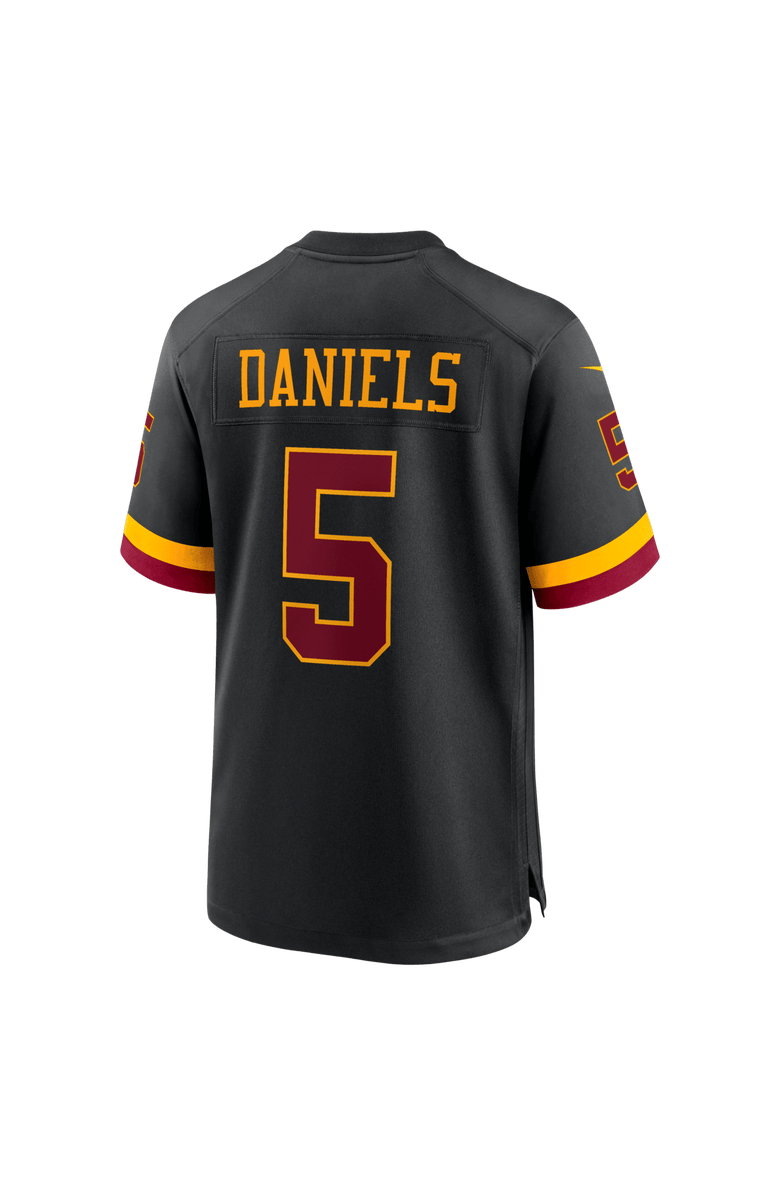 Nike Men's Nike Jayden Daniels Black Washington Commanders Hail Raiser Alternate Game Jersey, Alternate, color, Black