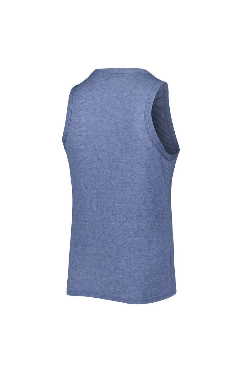 SOFT AS A GRAPE Women's Soft as a Grape Navy New York Yankees Plus Size High Neck Tri-Blend Tank Top, Alternate, color, Navy