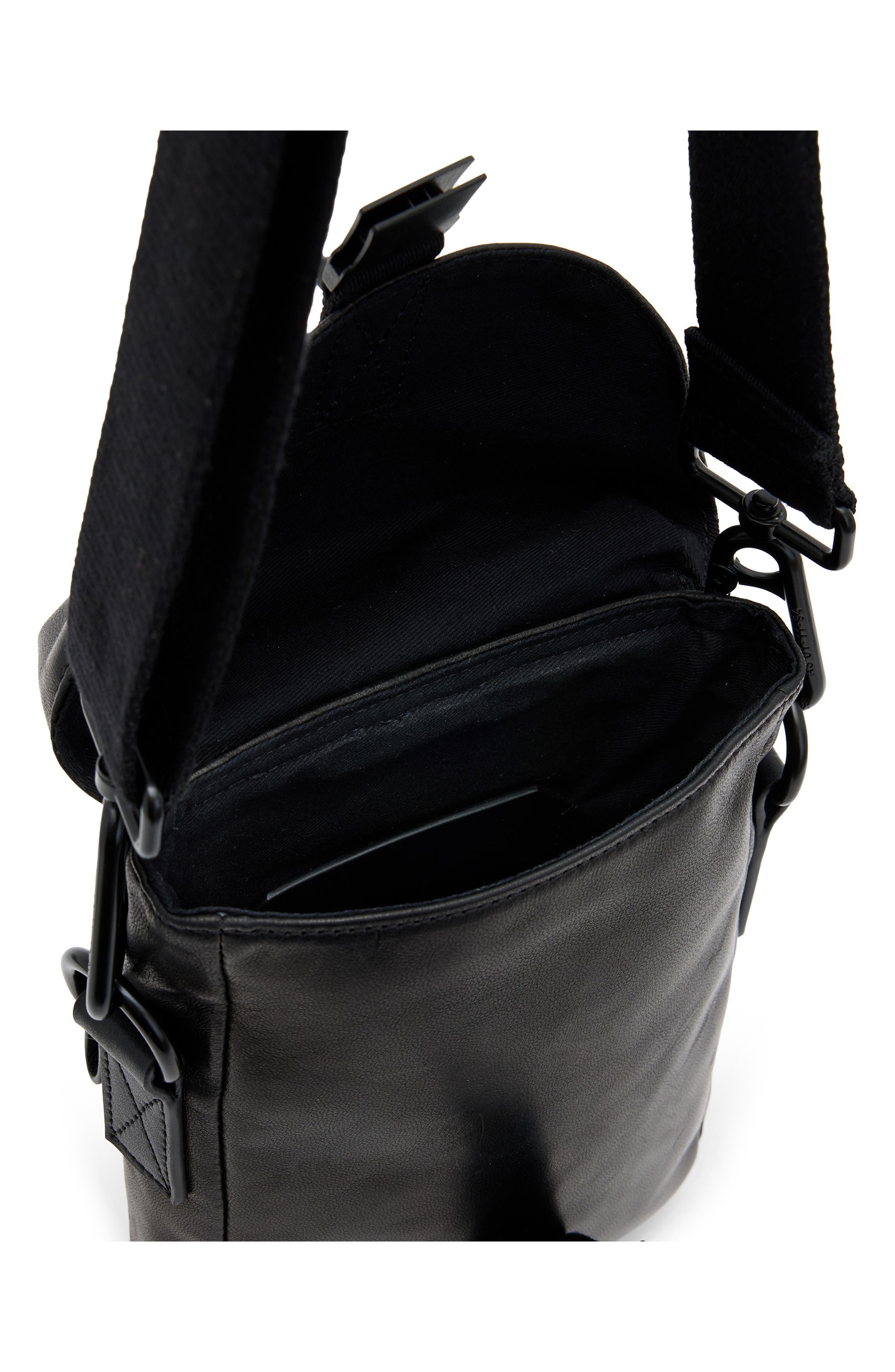 AllSaints Juan Leather Crossbody Bag, Alternate, color, 