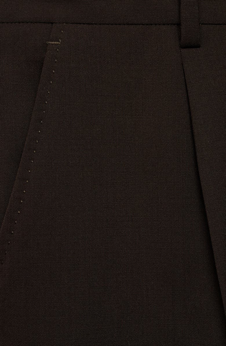 MANGO Slim Fit Pleated Wool Dress Pants, Alternate, color, 