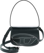 DIESEL® 1Dr Logo Leather Handbag